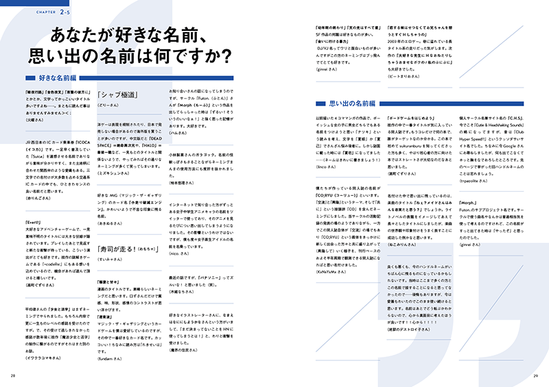 あなたが好きな名前・思い出に残る名前は何ですか？